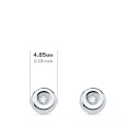 18K PENDIENTES CHATON ORO BLANCO DIAMANTES LABORATORIO 0,030 QTS VS2-G. MEDIDA: 4,8 X 4,8 MM. CIERRE PRESION