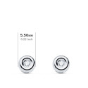 18K PENDIENTES CHATON ORO BLANCO DIAMANTES LABORATORIO 0,040 QTS VS2-G. MEDIDA: 5,5 X 5,5 MM. CIERRE PRESION