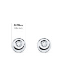 18K PENDIENTES CHATON ORO BLANCO DIAMANTES LABORATORIO 0,100 QTS VS2-G. MEDIDA: 6 X 6 MM. CIERRE PRESION