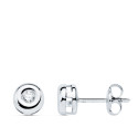 18K PENDIENTES CHATON ORO BLANCO DIAMANTES LABORATORIO 0,140 QTS VS2-G. MEDIDA: 5,5 X 5,5 MM. CIERRE PRESION