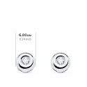18K PENDIENTES CHATON ORO BLANCO DIAMANTES LABORATORIO 0,140 QTS VS2-G. MEDIDA: 5,5 X 5,5 MM. CIERRE PRESION