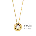 18K GARGANTILLA ORO AMARILLO CHATON 6 MM DIAMANTE LABORATORIO 2,20MM 0,050 QTS. G-VS2. CADENA 42CM 18K GARGANTILLA ORO AMARILLO CHATON 6 MM DIAMANTE LABORATORIO 2,20MM 0,050 QTS. G-VS2. CADENA 42CM