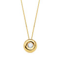 18K COLLAR ORO AMARILLO 42CM CHATON 6,5 MM DIAMANTE LABORATORIO 2,90MM 0,100 QTS. VS2-G 18K COLLAR ORO AMARILLO 42CM CHATON 6,5 MM DIAMANTE LABORATORIO 2,90MM 0,100 QTS. VS2-G