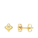 18K PENDIENTES ORO AMARILLO ESTRELLA DIAMANTES LABORATORIO 0,030 QT VS2-G. MEDIDA: 5X5 MM. CIERRE PRESION