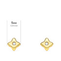 18K PENDIENTES ORO AMARILLO ESTRELLA DIAMANTES LABORATORIO 0,030 QT VS2-G. MEDIDA: 5X5 MM. CIERRE PRESION