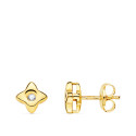 18K PENDIENTES ORO AMARILLO ESTRELLA DIAMANTES LABORATORIO 0,040 QT VS2-G. MEDIDA: 5,5X5,5 MM. CIERRE PRESION