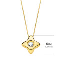 18K GARGANTILLA ORO AMARILLO ESTRELLA 6X6MM DIAMANTE LABORATORIO 0,050 QT. G-VS2. CADENA 42CM