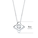 18K GARGANTILLA ORO BLANCO ESTRELLA 6MM CON DIAMANTE LABORATORIO 0,050 QTS. G-VS2. CADENA 42CM