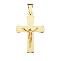 18K CRUZ CON CRISTO ORO AMARILLO 34 X 22 MM