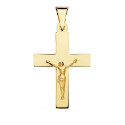 18K CRUZ CON CRISTO ORO AMARILLO 34 X 22 MM