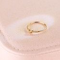 18K SORTIJA ORO AMARILLO 6 DIAMANTES DE LABORATORIO 0,030 QTS. G-VS2. CITRINO 3 MM