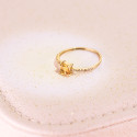 18K SORTIJA ORO AMARILLO 14 DIAMANTES DE LABORATORIO 0,070QTS. G-VS2. CITRINO 4X4MM CUERPO 1 MM