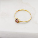 18K SORTIJA ORO AMARILLO AMATISTA NATURAL 4X3 MM. ANCHO CUERPO 1,10 MM 18K SORTIJA ORO AMARILLO AMATISTA NATURAL 4X3 MM. ANCHO CUERPO 1,10 MM