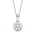 18K COLLAR ORO BLANCO 7 MM DIAMANTES LABORATORIO 0,300 QTS G-VS2 CADENA 42-3CM