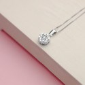 18K COLLAR ORO BLANCO 7 MM DIAMANTES LABORATORIO 0,300 QTS G-VS2 CADENA 42-3CM