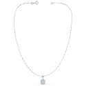 18K COLLAR ORO BLANCO DIAMANTES LABORATORIO 6.5 MM0,182 QTS CADENA 42-3 CM VS2-G