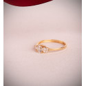 18K SORTIJA ORO AMARILLO DIAMANTES LABORATORIO TALLA PERA Y TALLA BRILLANTE 5 MM. 0,79 QT. VS2 - E