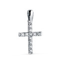 18K COLGANTE CRUZ ORO BLANCO 11 DIAMANTES LABORATORIO 0,230 QTS. G-VS2. MEDIDA: 17 X 11,5 MM 18K COLGANTE CRUZ ORO BLANCO 11 DIAMANTES LABORATORIO 0,230 QTS. G-VS2. MEDIDA: 17 X 11,5 MM