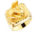 18K SELLO ORO AMARILLO SERPIENTE COBRA LATERAL TALLADO ANCHO 20X20 MM 18K SELLO ORO AMARILLO SERPIENTE COBRA LATERAL TALLADO ANCHO 20X20 MM
