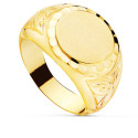 18K SELLO CABALLERO ORO AMARILLO REDONDO LATERAL TALLADO. ZONA GRABADO: 14 MM 18K SELLO CABALLERO ORO AMARILLO REDONDO LATERAL TALLADO. ZONA GRABADO: 14 MM