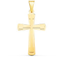 18K CRUZ ORO AMARILLO BRILLO Y MATE SIN CRISTO 33X20 MM