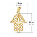18K COLGANTE AMULETO ORO AMARILLO MANO DE FATIMA 19X15 MM 18K COLGANTE AMULETO ORO AMARILLO MANO DE FATIMA 19X15 MM