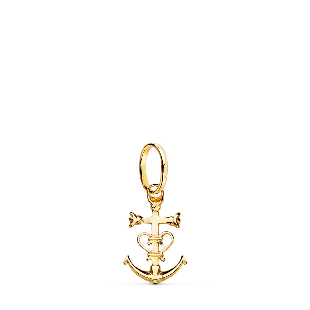 18K COLGANTE CRUZ DE LA CAMARGA ORO AMARILLO. 16 X 10 MM