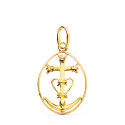 18K COLGANTE ORO AMARILLO CRUZ DE LA CAMARGA CON CERCO. 25 X 17 MM