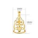 18K COLGANTE CRUZ DE CARAVACA ORLA ORO AMARILLO 18X14 MM