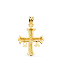 18K CRUZ DE COVADONGA O VICTORIA ORO AMARILLO TALLADA 26 X 20 MM