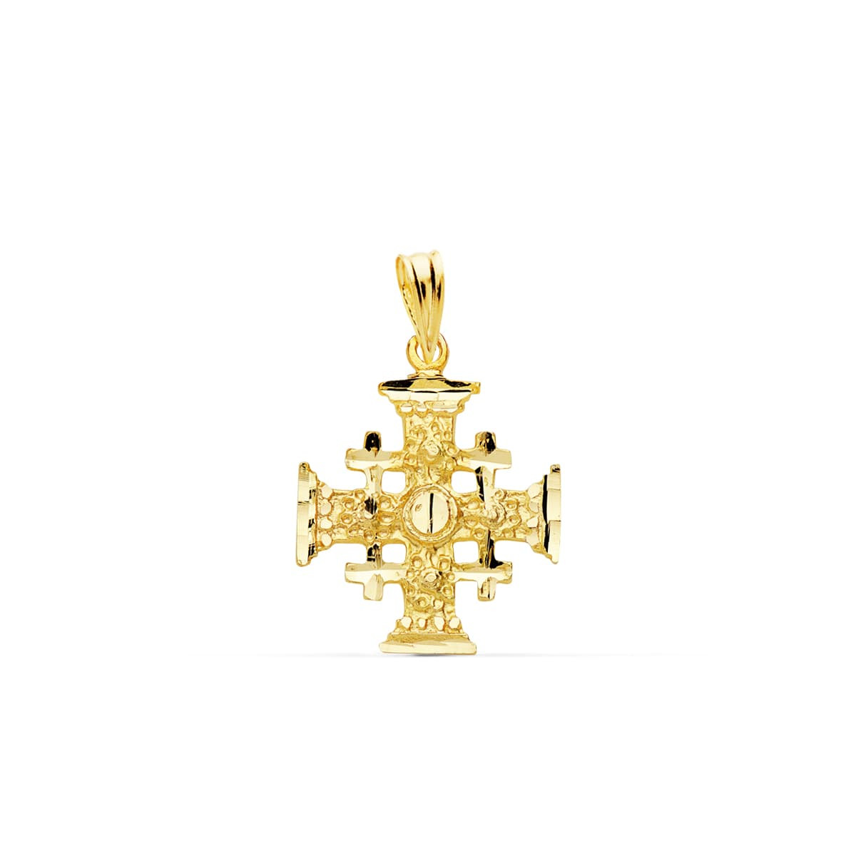 18K CRUZ DE JERUSALEM ORO AMARILLO 21X17 MM