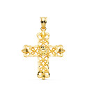 18K CRUZ ORO AMARILLO FILIGRANA BORDES TALLADOS. 35X29 MM 18K CRUZ ORO AMARILLO FILIGRANA BORDES TALLADOS. 35X29 MM