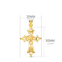 18K CRUZ ORO AMARILLO FILIGRANA BORDES TALLADOS. 30X20 MM 18K CRUZ ORO AMARILLO FILIGRANA BORDES TALLADOS. 30X20 MM