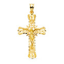 18K CRUZ ORO AMARILLO FILIGRANA CON CRISTO TALLADA 42X27 MM 18K CRUZ ORO AMARILLO FILIGRANA CON CRISTO TALLADA 42X27 MM