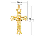 18K CRUZ ORO AMARILLO FILIGRANA CON CRISTO TALLADA 42X27 MM 18K CRUZ ORO AMARILLO FILIGRANA CON CRISTO TALLADA 42X27 MM