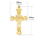 18K CRUZ ORO AMARILLO FILIGRANA BORDES TALLADOS. 44X28 MM 18K CRUZ ORO AMARILLO FILIGRANA BORDES TALLADOS. 44X28 MM
