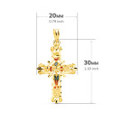 18K CRUZ ORO AMARILLO VIDRIERA CATEDRAL BORDES TALLADOS. 30X20 MM 18K CRUZ ORO AMARILLO VIDRIERA CATEDRAL BORDES TALLADOS. 30X20 MM