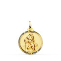 18K MEDALLA ORO AMARILLO SAN CRISTOBAL BORDE HELICE 18 MM 18K MEDALLA ORO AMARILLO SAN CRISTOBAL BORDE HELICE 18 MM