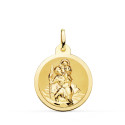 18K MEDALLA ORO AMARILLO SAN CRISTOBAL BRILLO Y MATE 22 MM 18K MEDALLA ORO AMARILLO SAN CRISTOBAL BRILLO Y MATE 22 MM