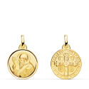 18K ESCAPULARIO ORO AMARILLO SAN BENITO BISEL 16 MM 18K ESCAPULARIO ORO AMARILLO SAN BENITO BISEL 16 MM