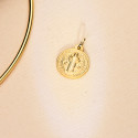 18K MEDALLA ESCAPULARIO ORO AMARILLO SAN BENITO MONJE 20 MM MATIZADA 18K MEDALLA ESCAPULARIO ORO AMARILLO SAN BENITO MONJE 20 MM MATIZADA