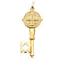 18K LLAVE ESCAPULARIO ORO AMARILLO SAN BENITO MONJE BRILLO MEDALLA ORO AMARILLO 12 MM LLAVE 33X16 MM 18K LLAVE ESCAPULARIO ORO AMARILLO SAN BENITO MONJE BRILLO MEDALLA ORO AMARILLO 12 MM LLAVE 33X16 MM