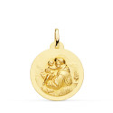 18K MEDALLA ORO AMARILLO SAN ANTONIO MATIZADA LISA 22 MM 18K MEDALLA ORO AMARILLO SAN ANTONIO MATIZADA LISA 22 MM