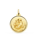 18K MEDALLA ORO AMARILLO SAN ANTONIO BISEL 24 MM
