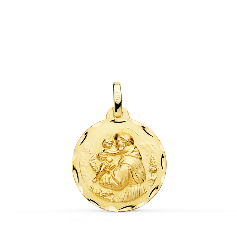 18K MEDALLA ORO AMARILLO DE SAN ANTONIO 18 MM