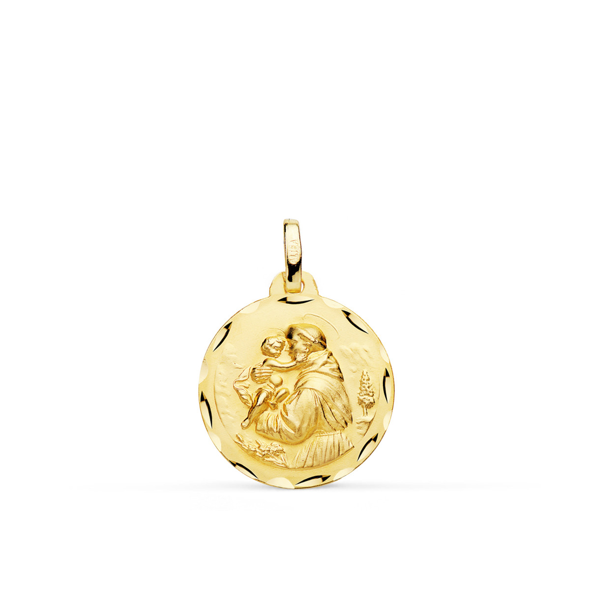 18K MEDALLA ORO AMARILLO DE SAN ANTONIO 18 MM