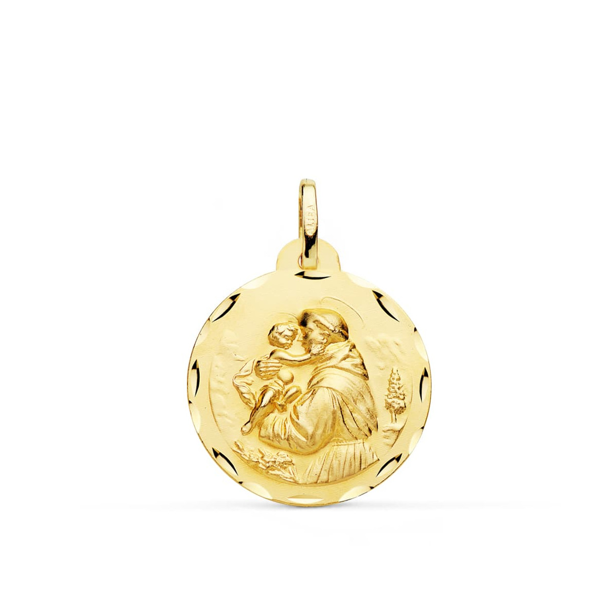 18K MEDALLA ORO AMARILLO DE SAN ANTONIO 22 MM
