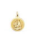 18K MEDALLA ORO AMARILLO SAN ANTONIO BRILLO 18 MM