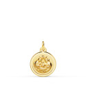 18K MEDALLA ORO AMARILLO NUEVO BAUTISMO BISEL 12 MM