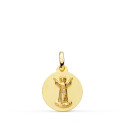 18K MEDALLA ORO AMARILLO DIVINO NIÑO LISA 14 MM